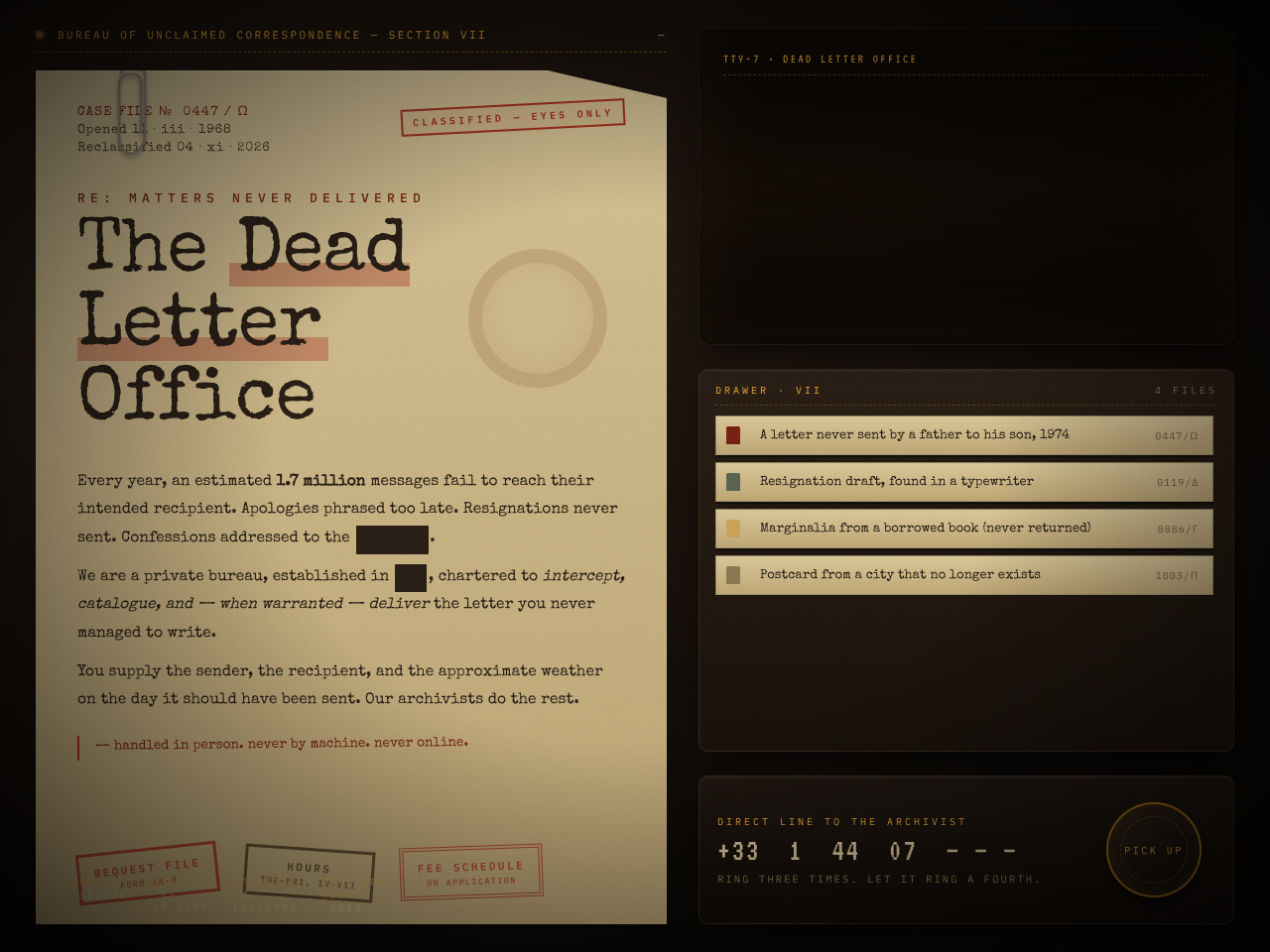 The Dead Letter Office